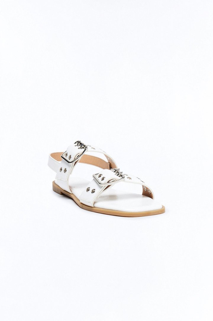 Mini Happy Travels Sandals - White