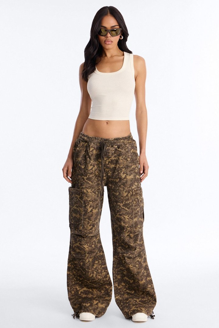 Cadet Cute Pull On Camo Jogger Jeans - Olive/combo