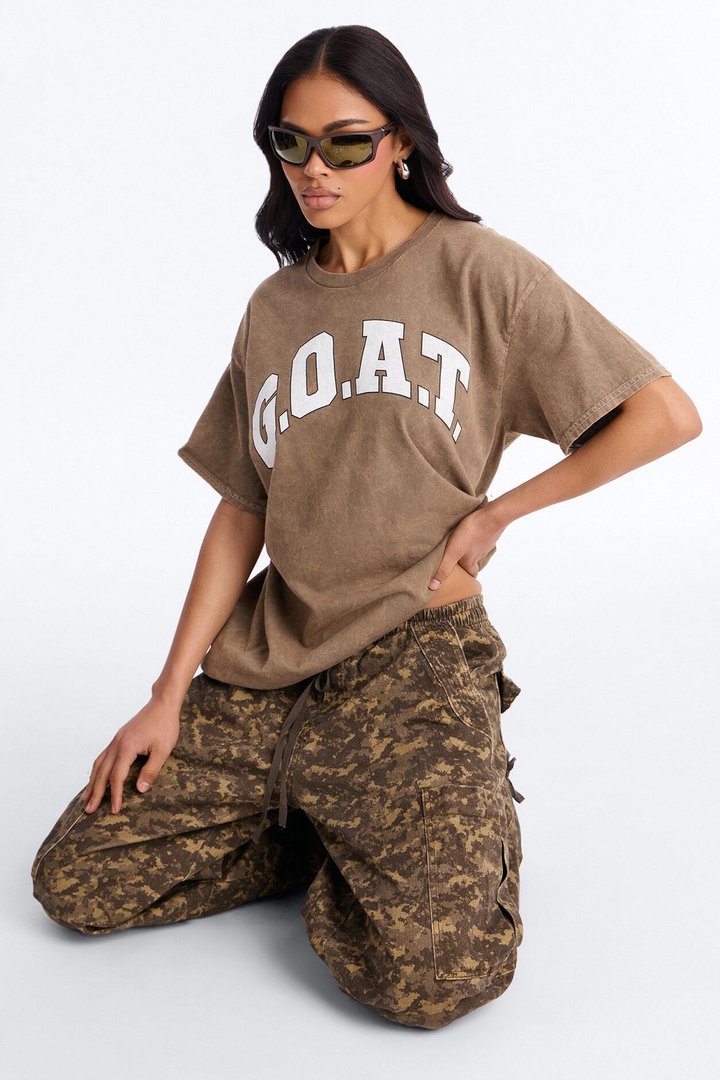 GOAT Washed Tee - Brown