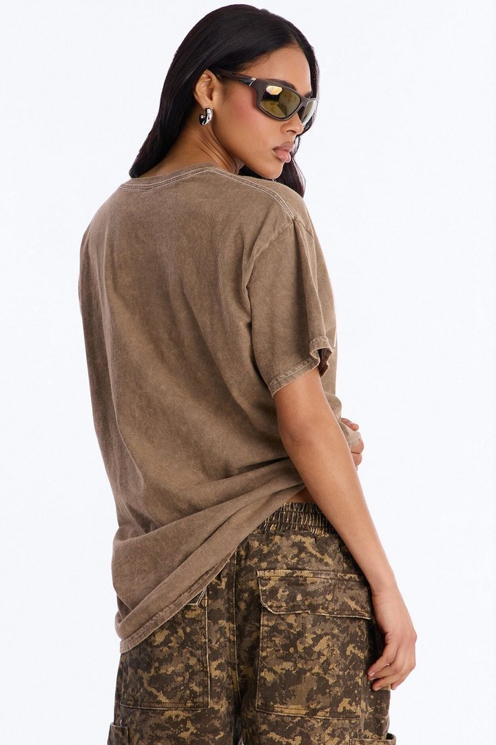GOAT Washed Tee - Brown