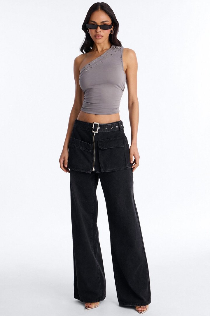 Maybe Tomorrow Overlay Jeans - Black