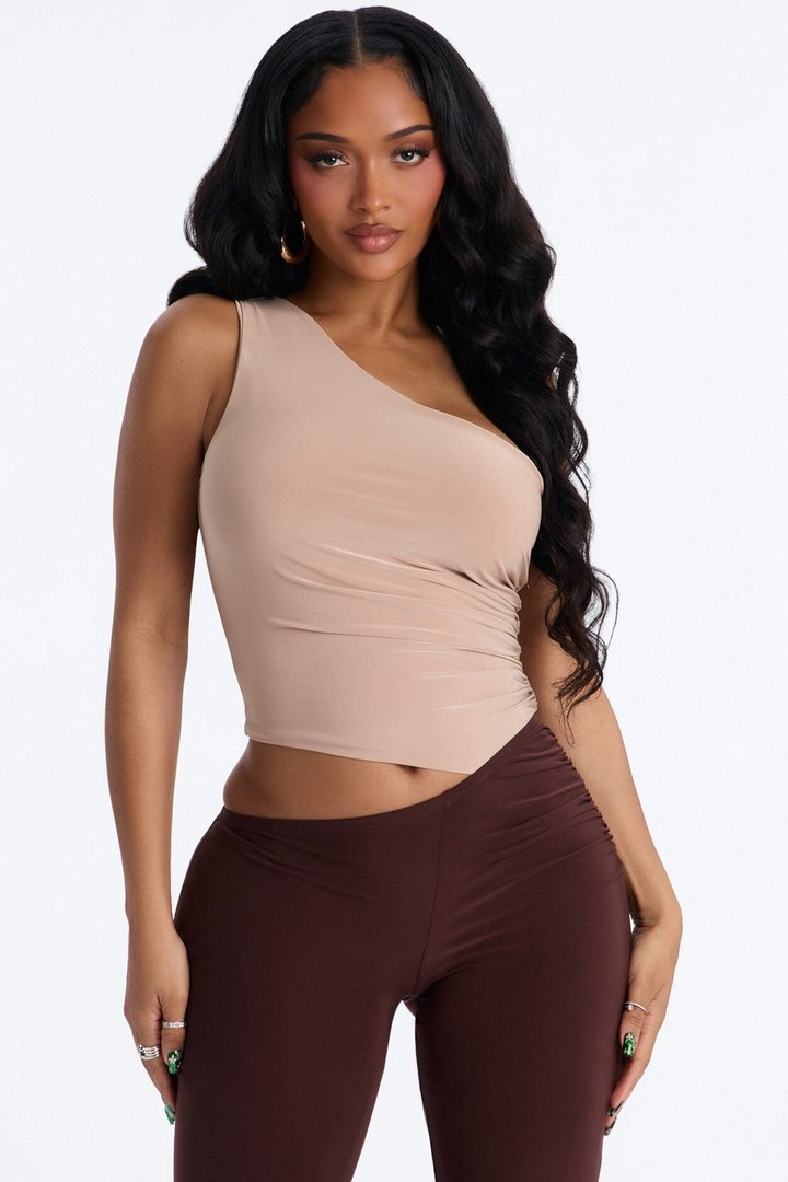 Jessica Color Block Cut Out Jumpsuit - Brown