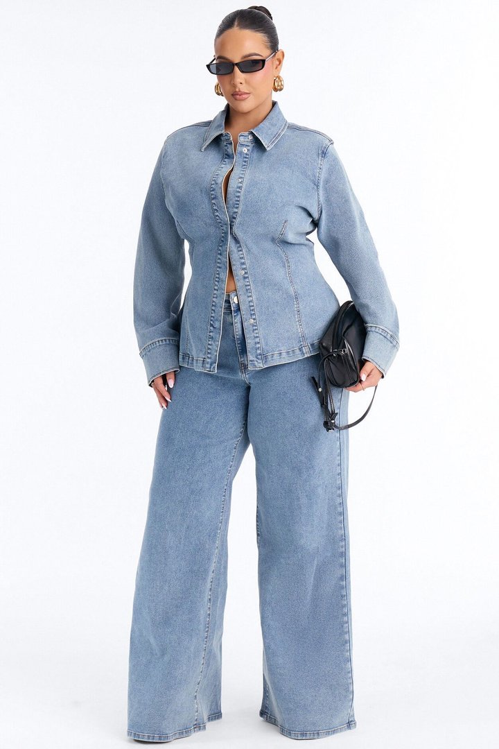 Drew Denim Pant Set - Medium Wash
