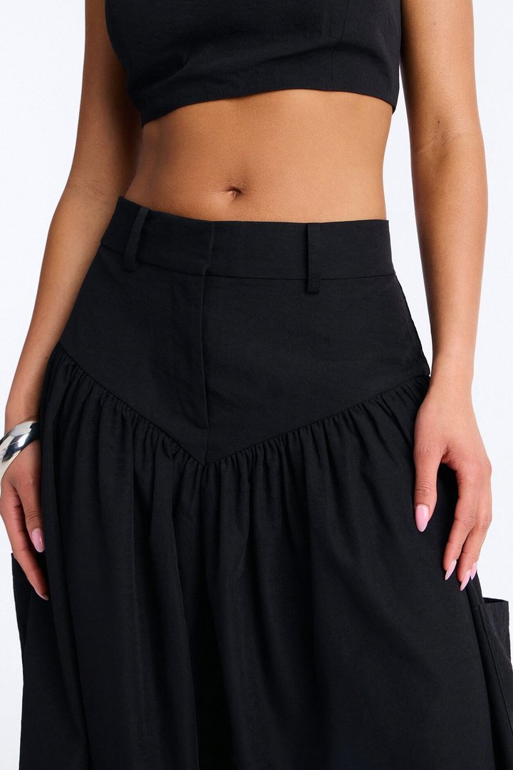 Leilani Balloon Pant Set - Black