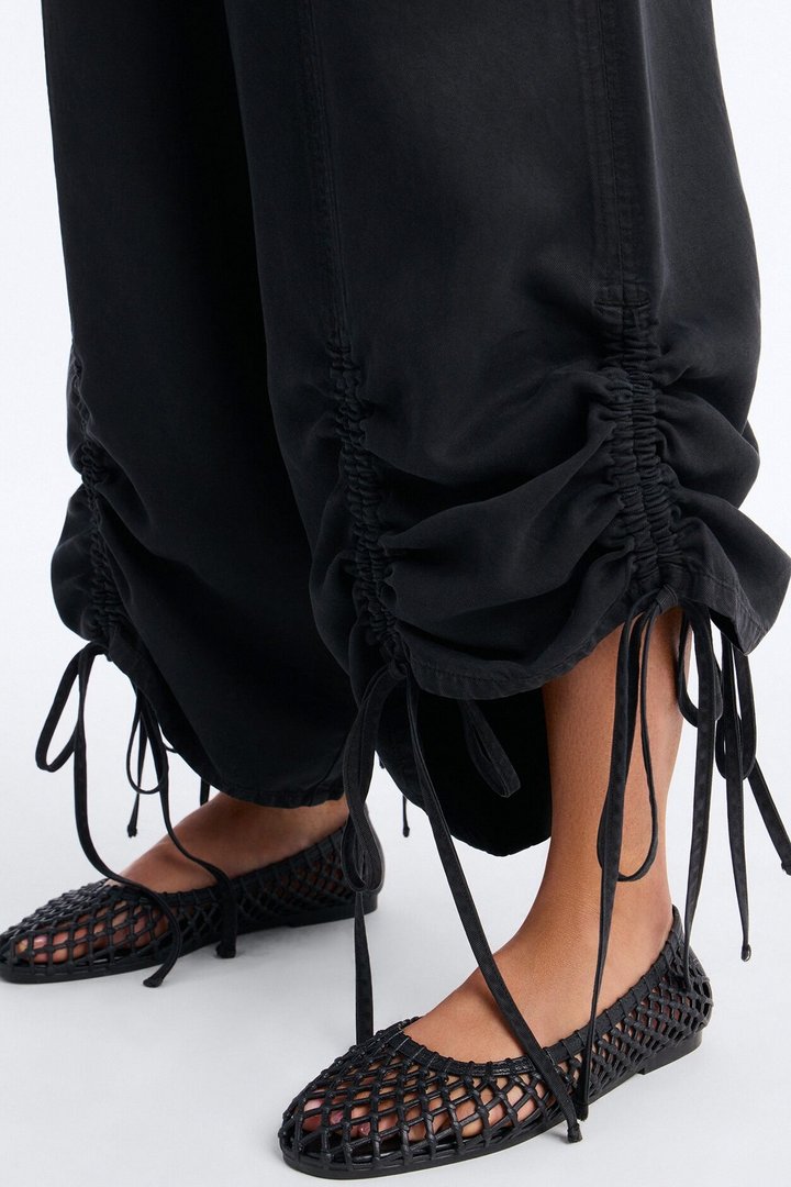 In Too Deep Drapey Denim Overalls - Black