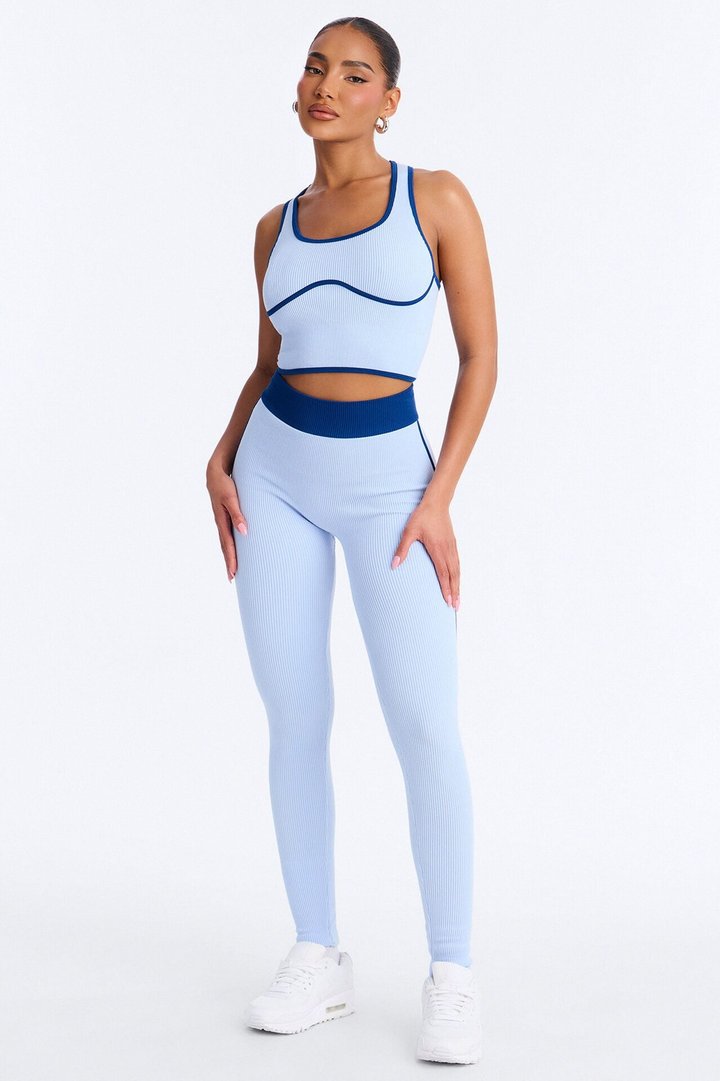 Sunday Mode Seamless Legging Set - Light Blue