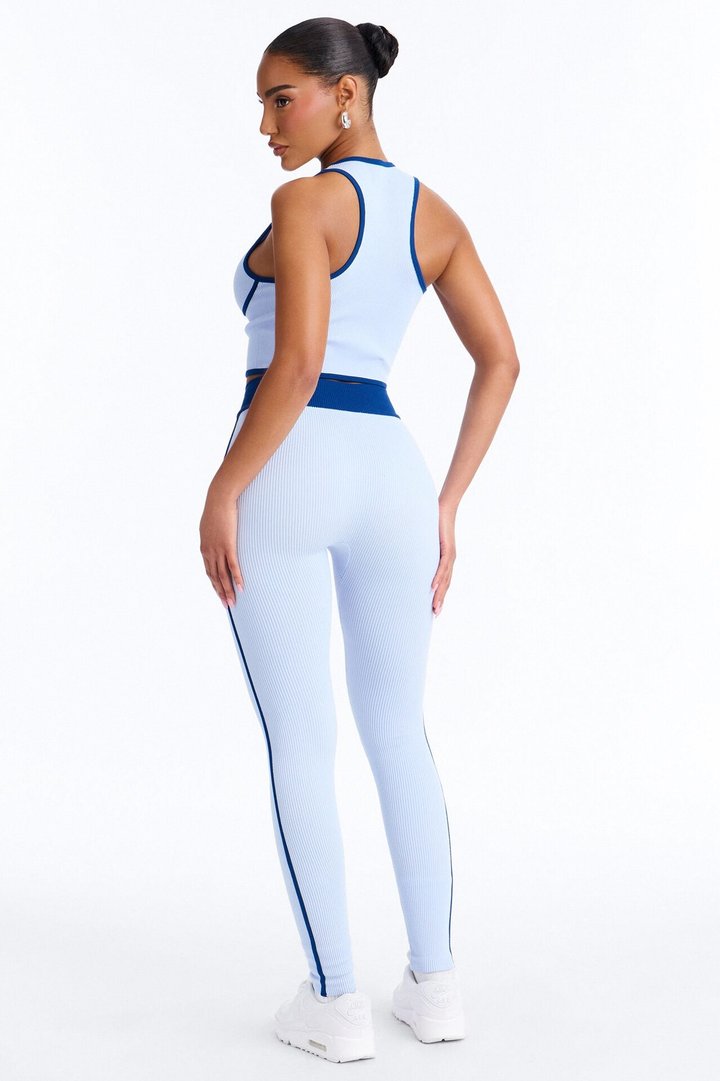 Sunday Mode Seamless Legging Set - Light Blue