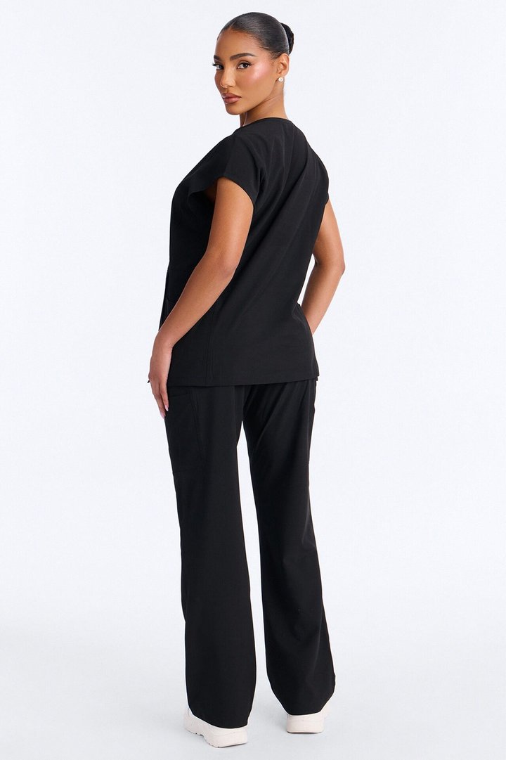 Wrap It Up Scrub Set - Black