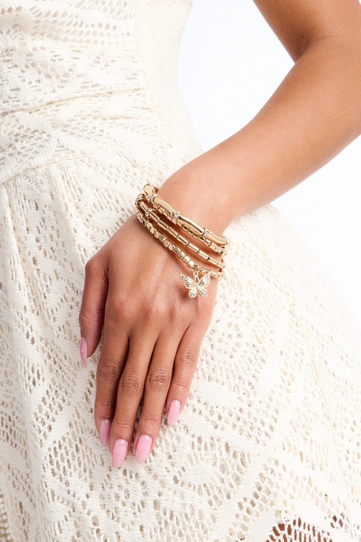Reach For The Sky 4 Piece Bracelet Set - Gold