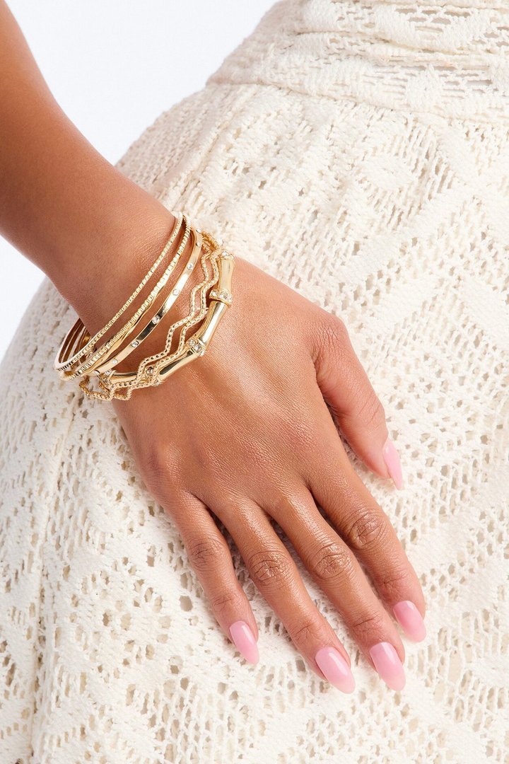Taken All Around 7 Piece Bangle Set - Gold