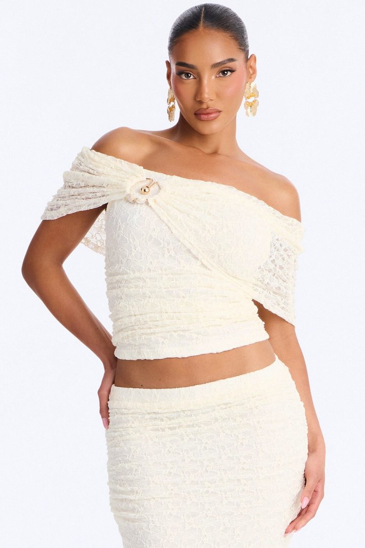 Giselle Lace Skirt Set - Ivory
