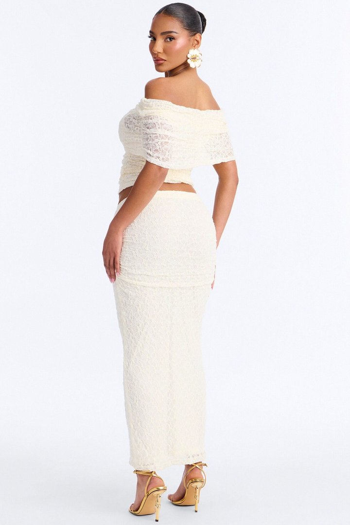 Giselle Lace Skirt Set - Ivory