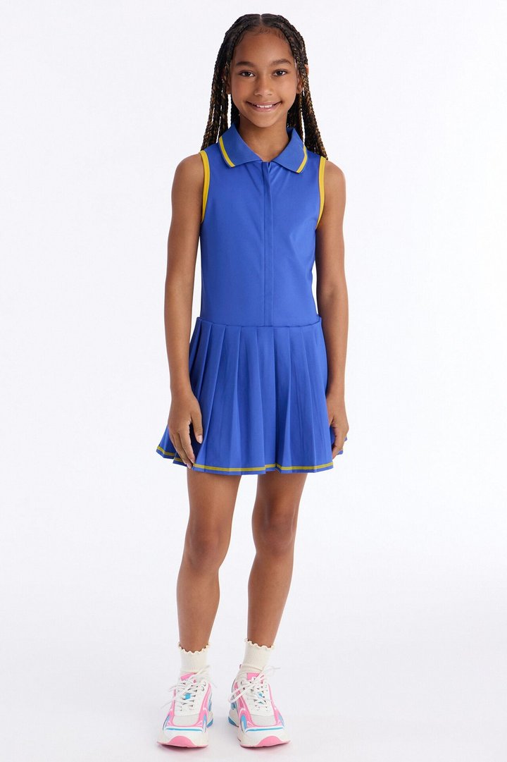 Mini Tennis Court Elevate Active Dress - CobaltBlue