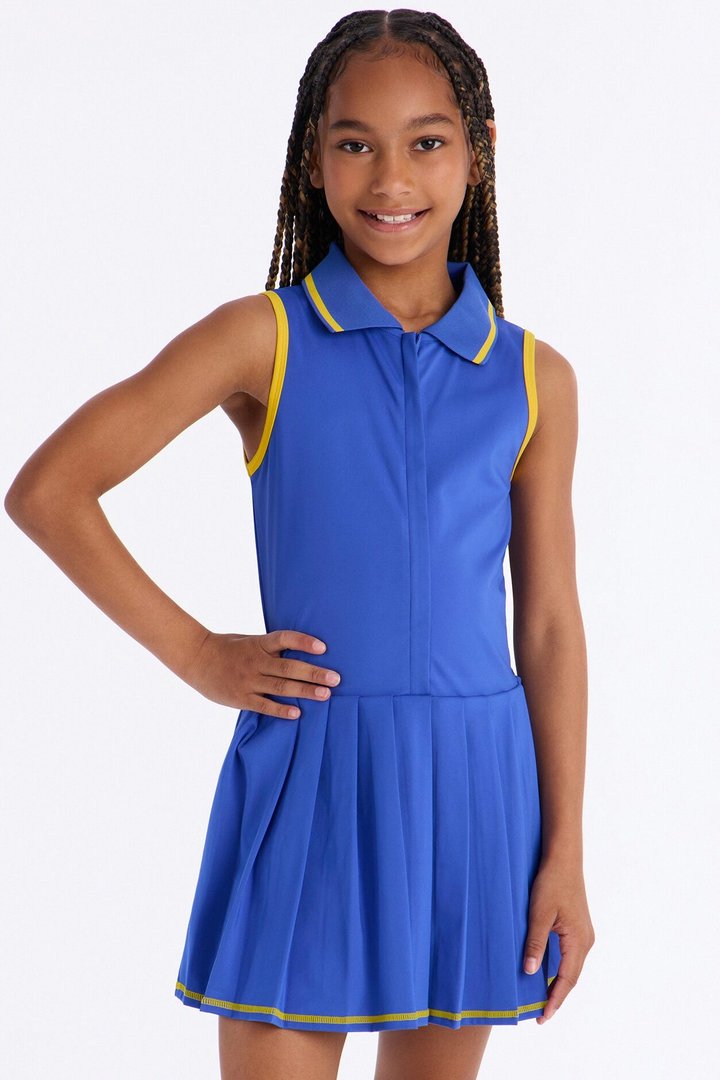 Mini Tennis Court Elevate Active Dress - CobaltBlue