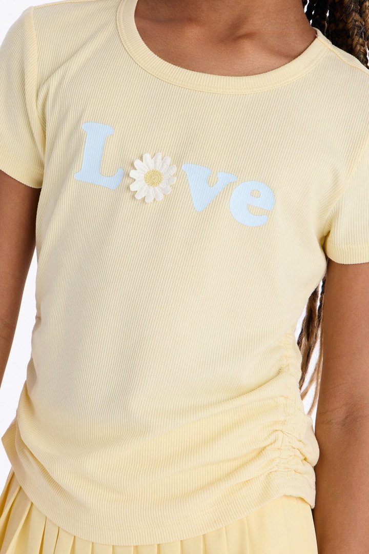 Mini Everlasting Love Pleated Skort Set - Yellow