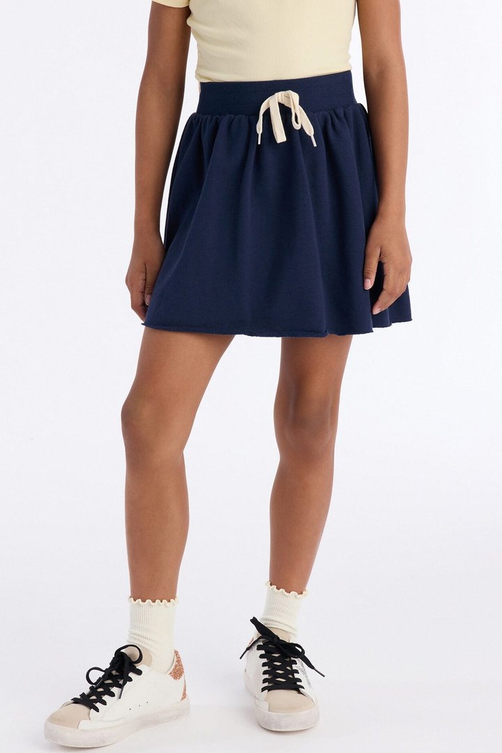 Mini Gabby French Terry Skirt - Navy