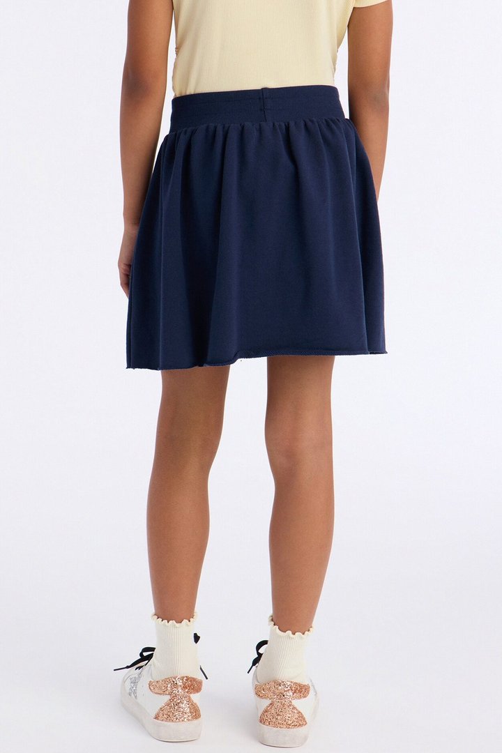 Mini Gabby French Terry Skirt - Navy
