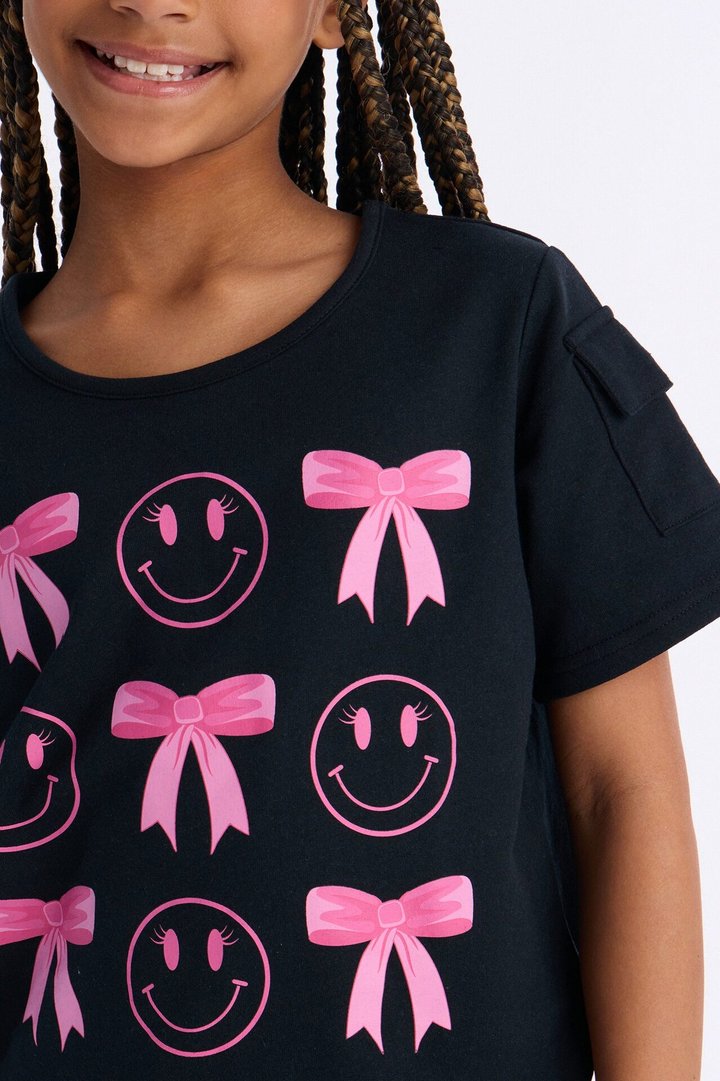 Mini Just Gotta Smile Short Set - Black