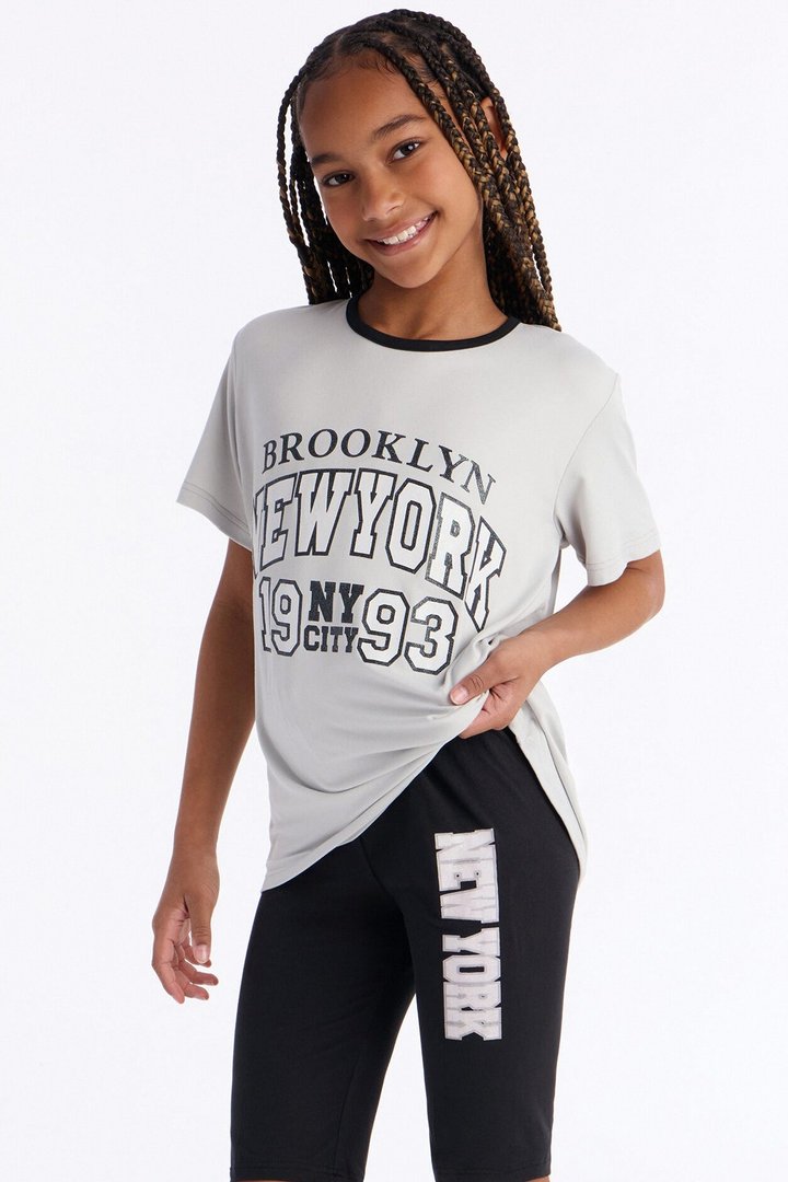 Mini Brooklyn 1993 Short Set - Grey/Black
