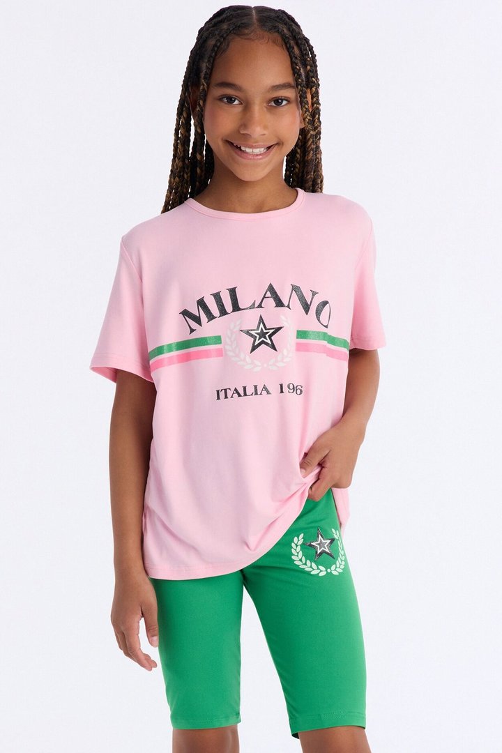 Mini Milano Life Short Set - Pink/combo