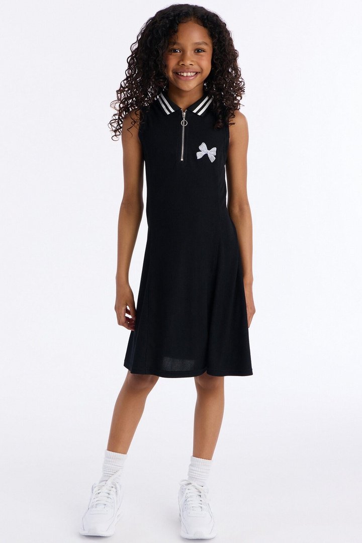 Mini Achieving It All Sleeveless Shirt Dress - Black