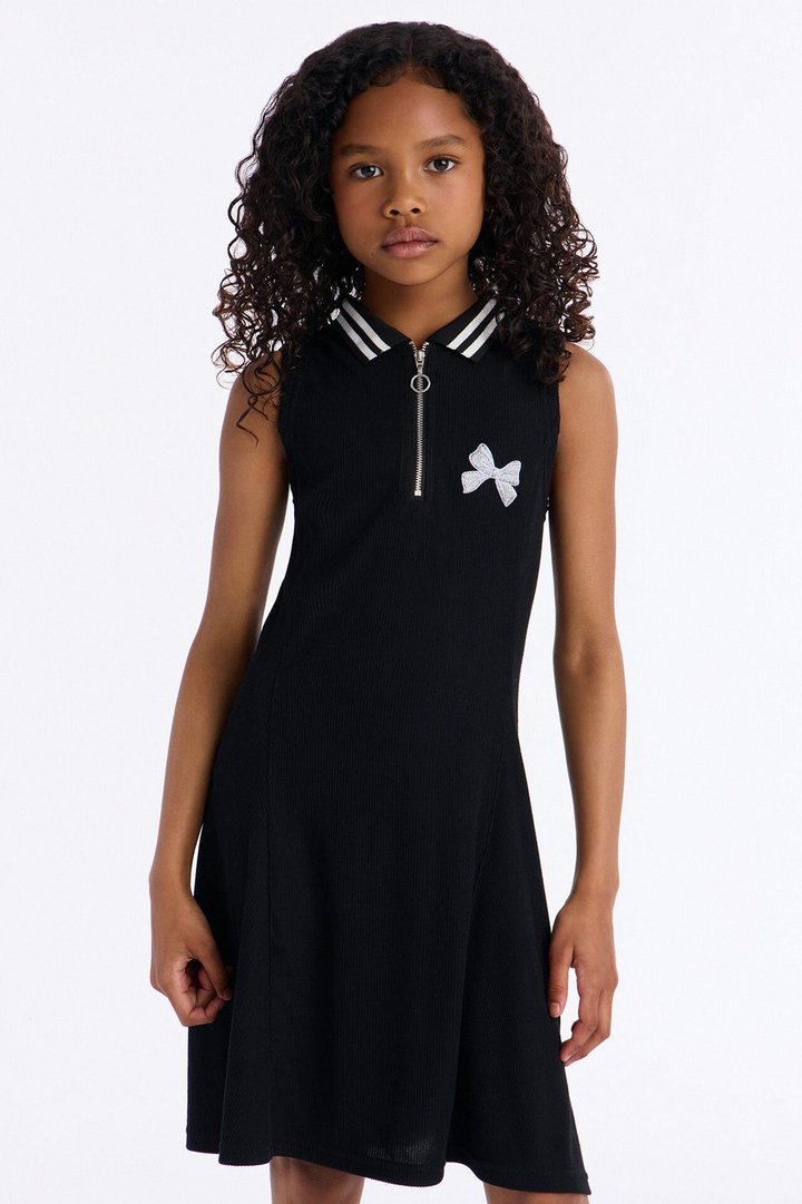 Mini Achieving It All Sleeveless Shirt Dress - Black