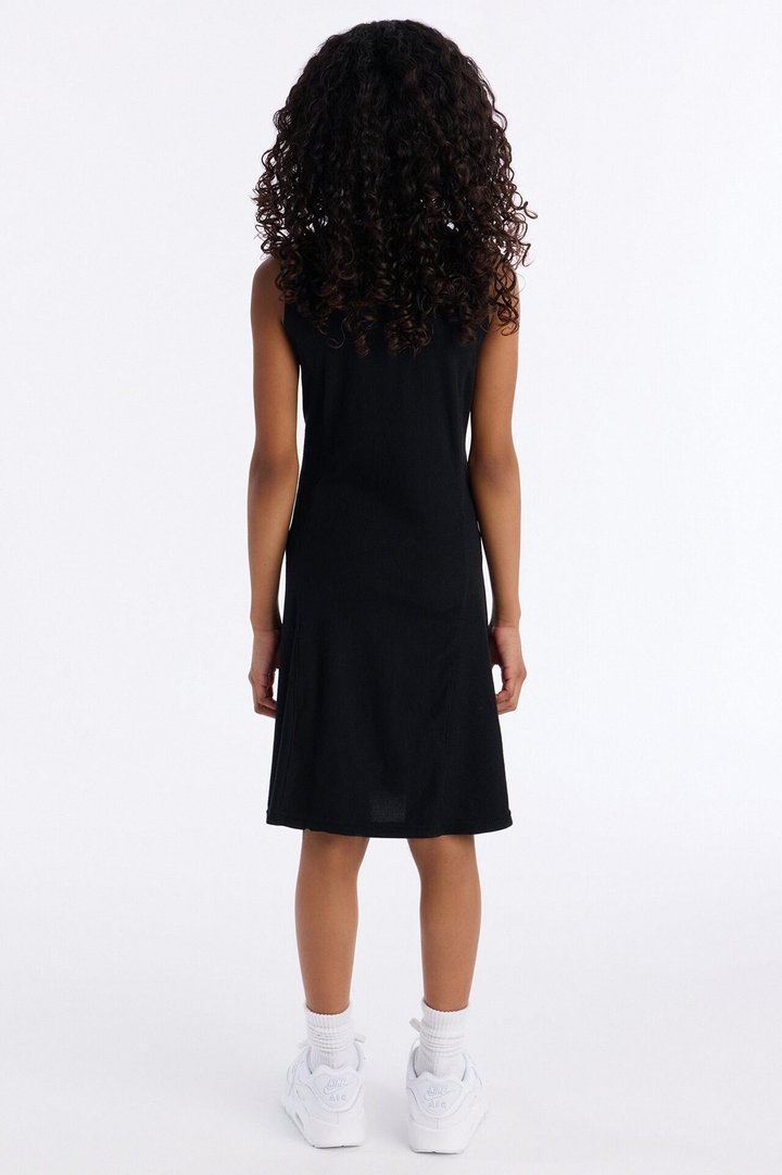 Mini Achieving It All Sleeveless Shirt Dress - Black