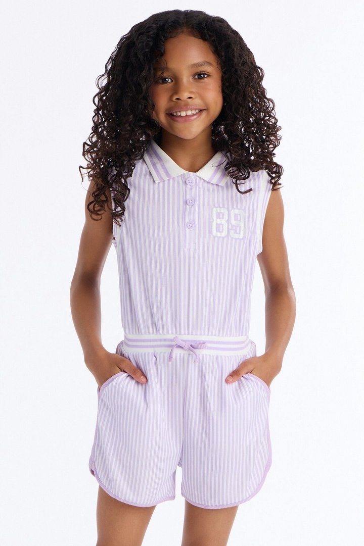 Mini Too Cute Sleeveless Romper - Lilac