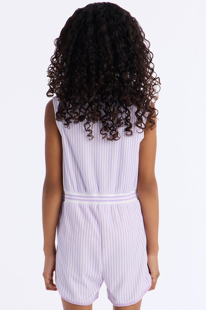 Mini Too Cute Sleeveless Romper - Lilac