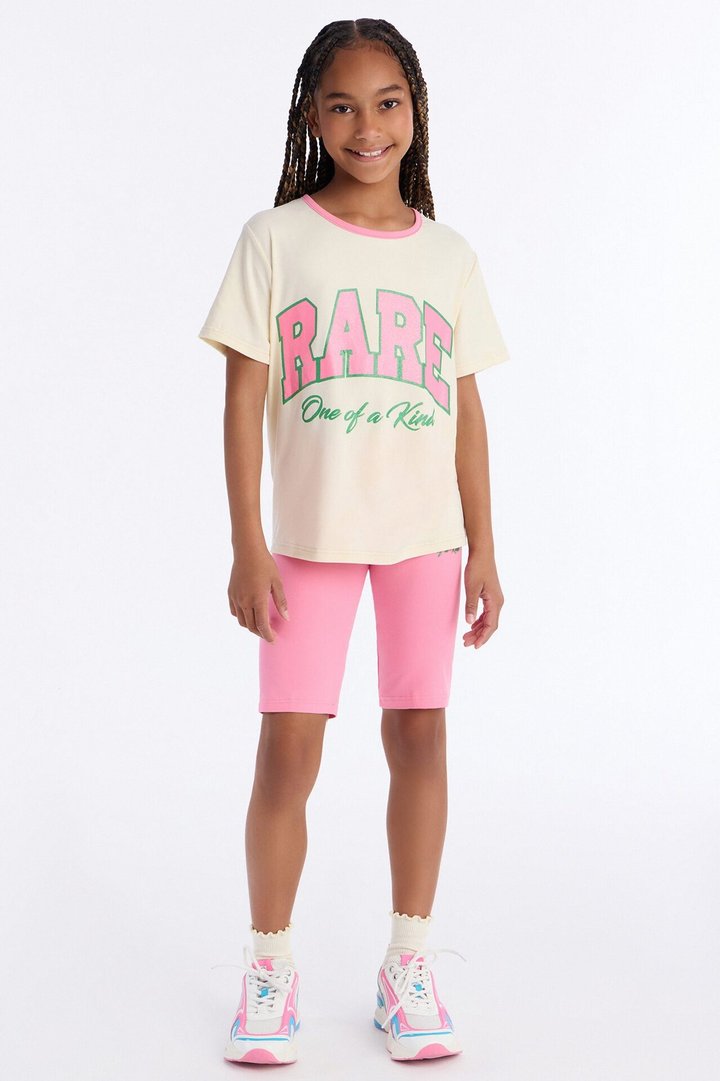 Mini Rare Bike Short Set - White/combo