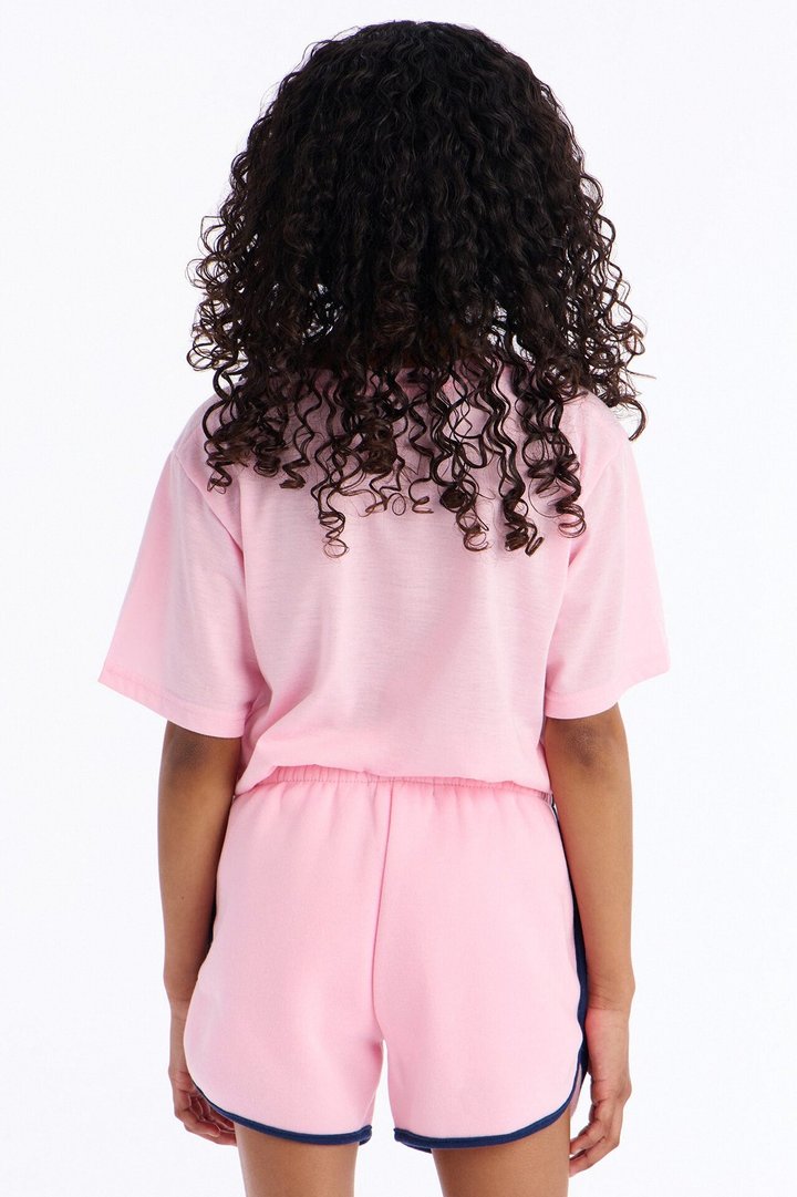 Mini Bon Jour Short Set - Pink