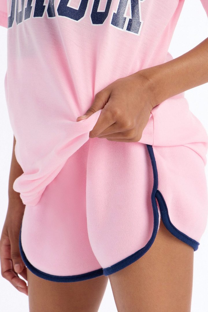 Mini Bon Jour Short Set - Pink