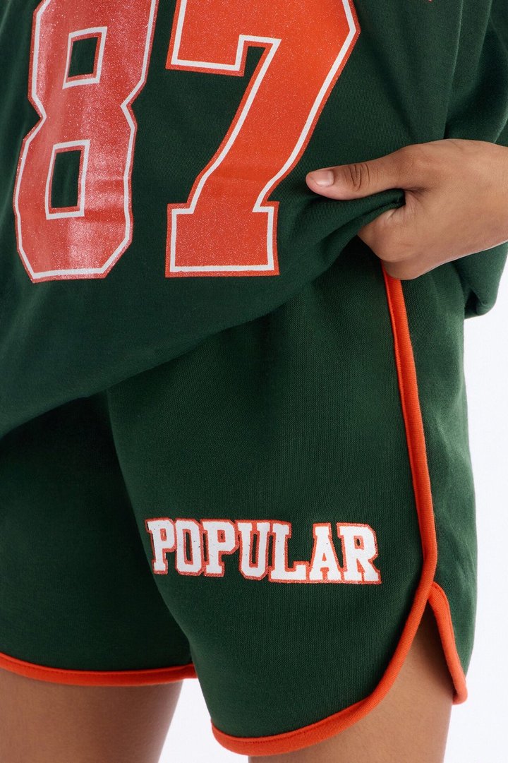 Mini Popular 87 Short Set - Hunter Green
