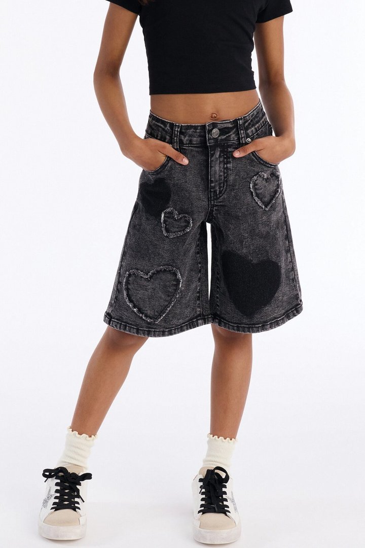 Mini Just Because Jorts - Black