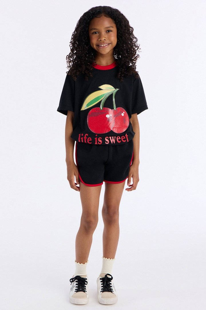 Mini Life Is Sweet Short Set - Black