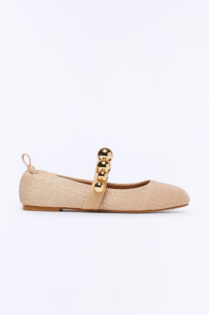 Kember Hardware Raffia Flats - Natural