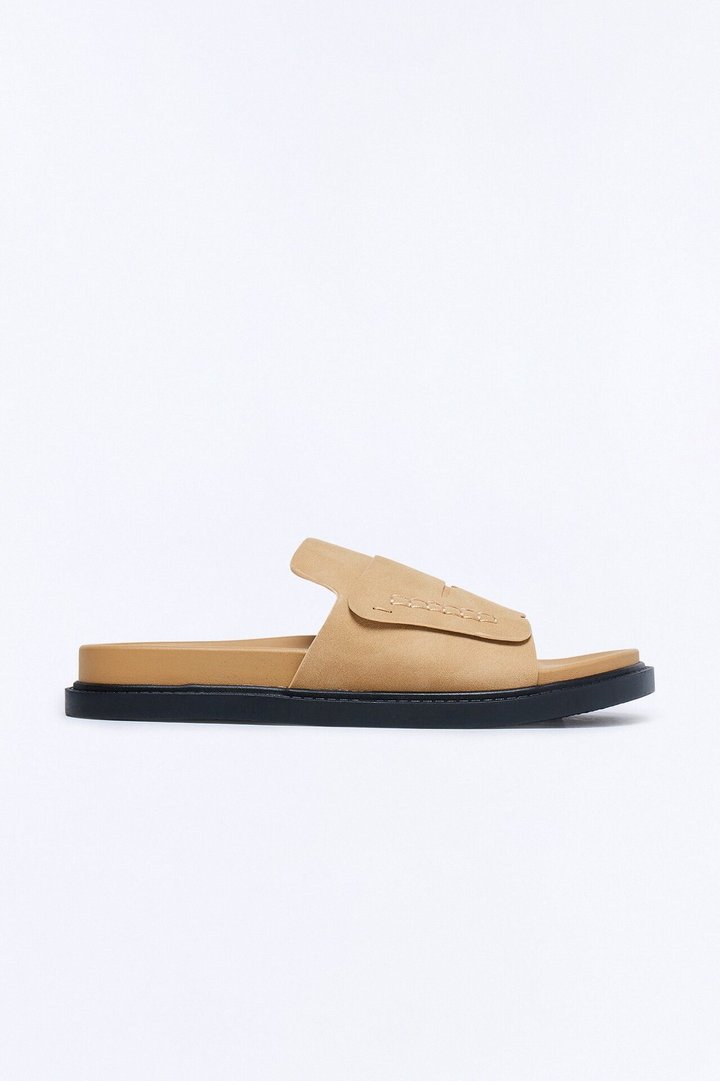Nicola Loafter Slides - Taupe