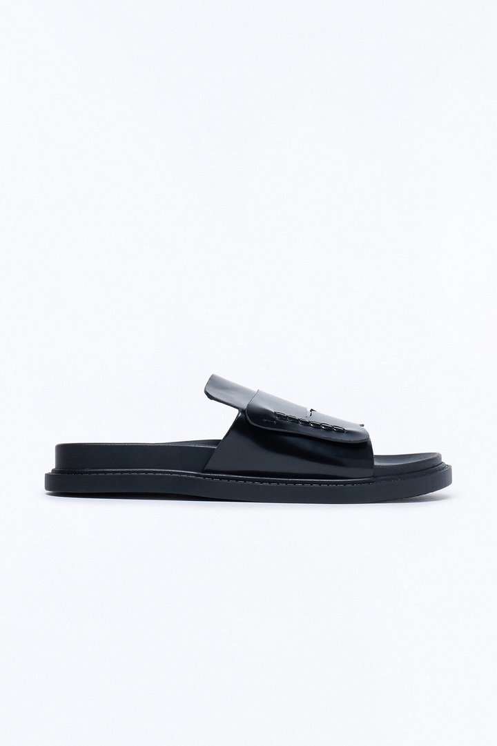 Nicola Loafter Slides - Black