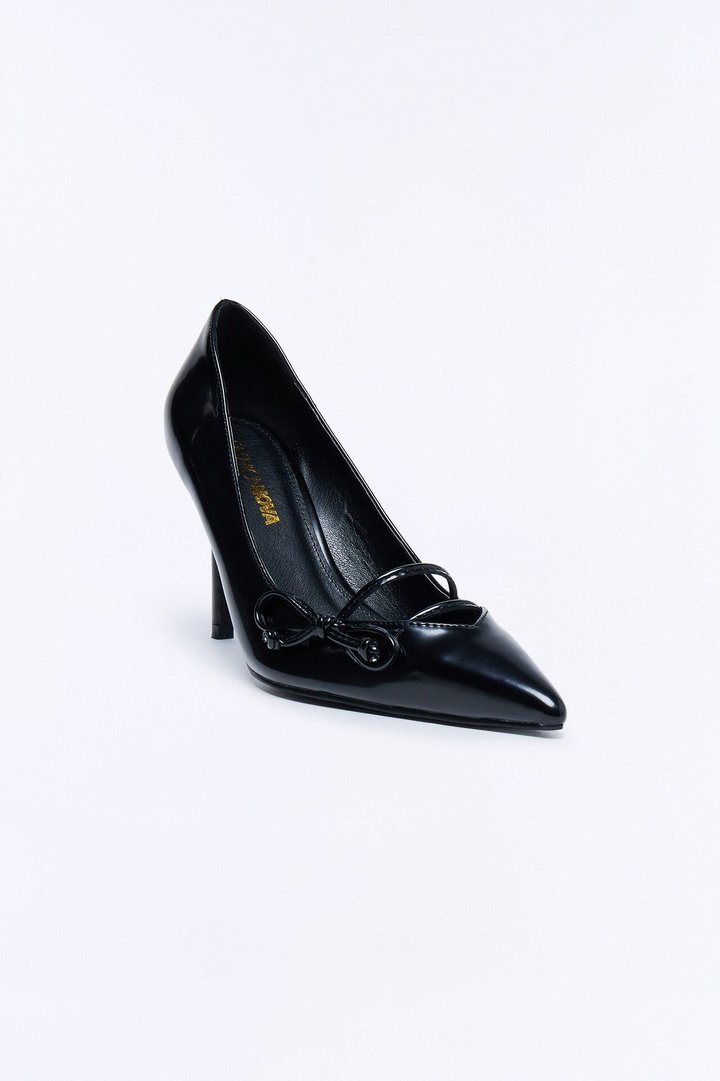 Embery Bow Stiletto Pumps - Black