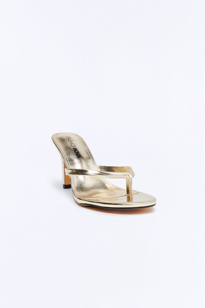 Trudey Thong Heels - Gold