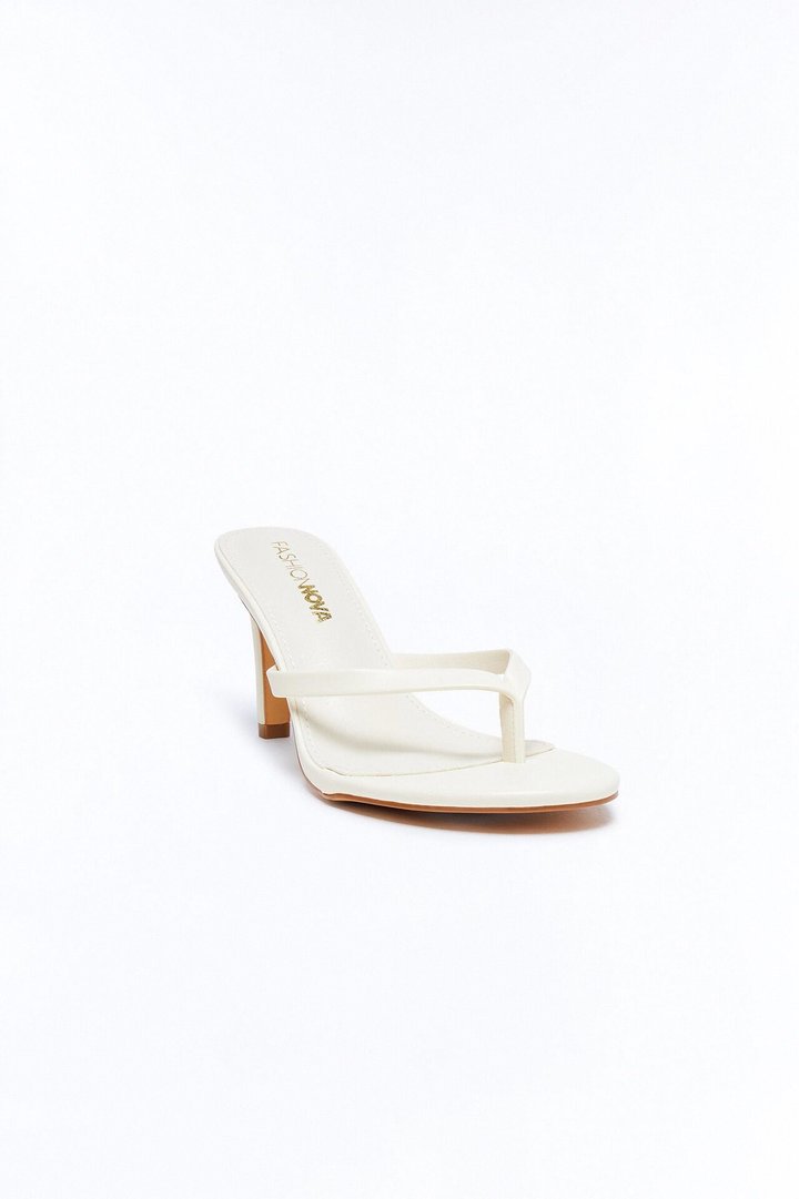 Trudey Thong Heels - Cream