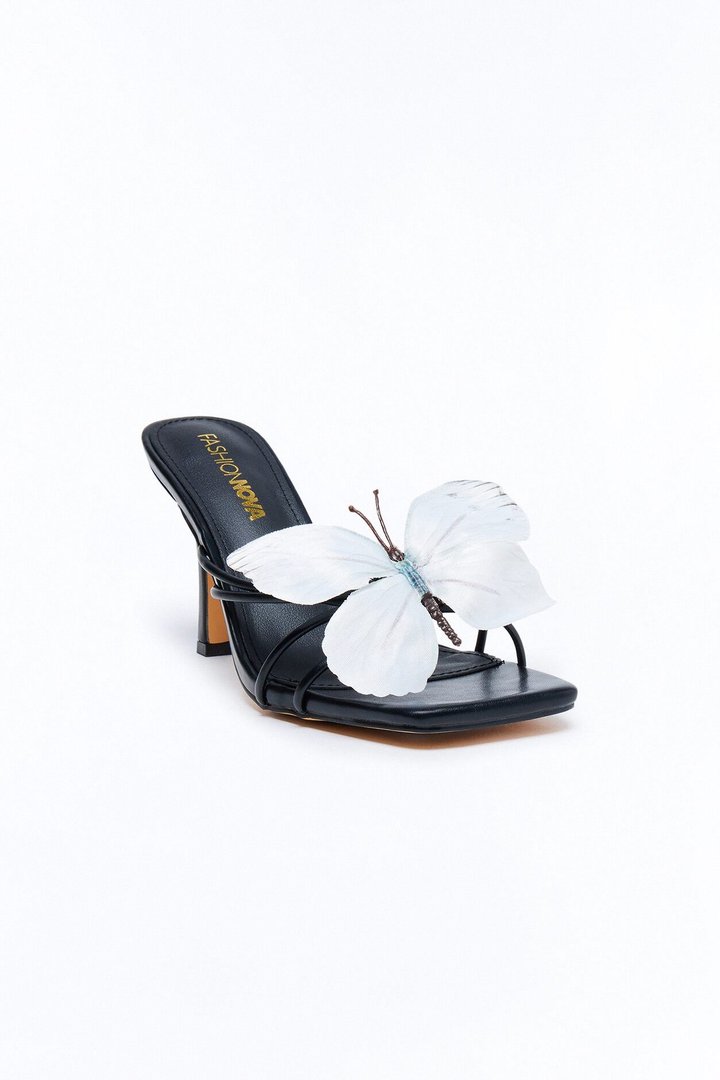 Mezmerize Butterfly Heels - Black