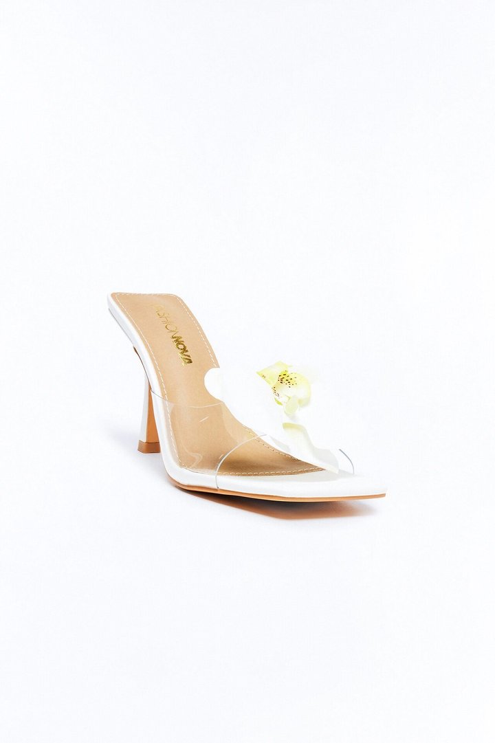 Flower Festival Heels - White