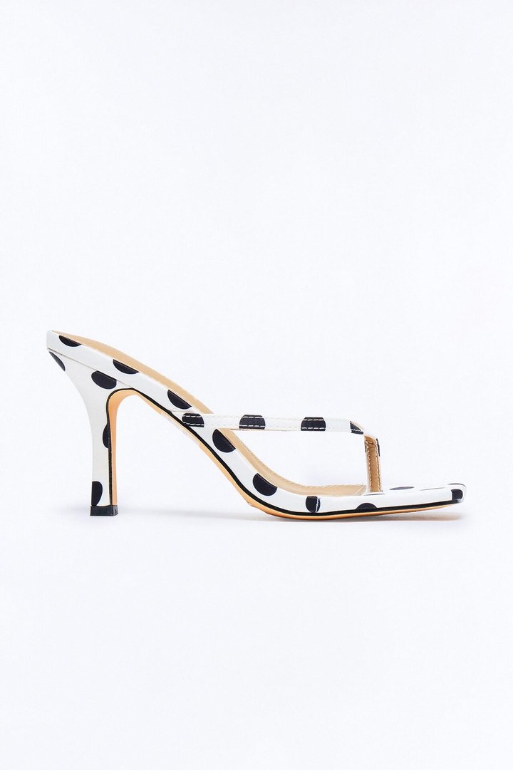 New Growth Satin Thong Heels - White