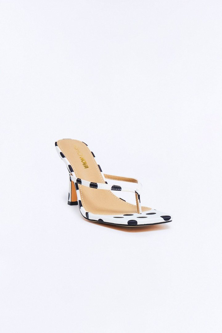 New Growth Satin Thong Heels - White