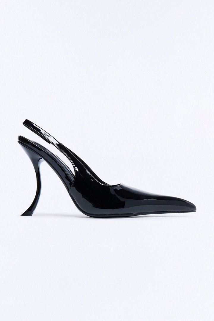 Sebastian Patent Slingback Pumps - Black