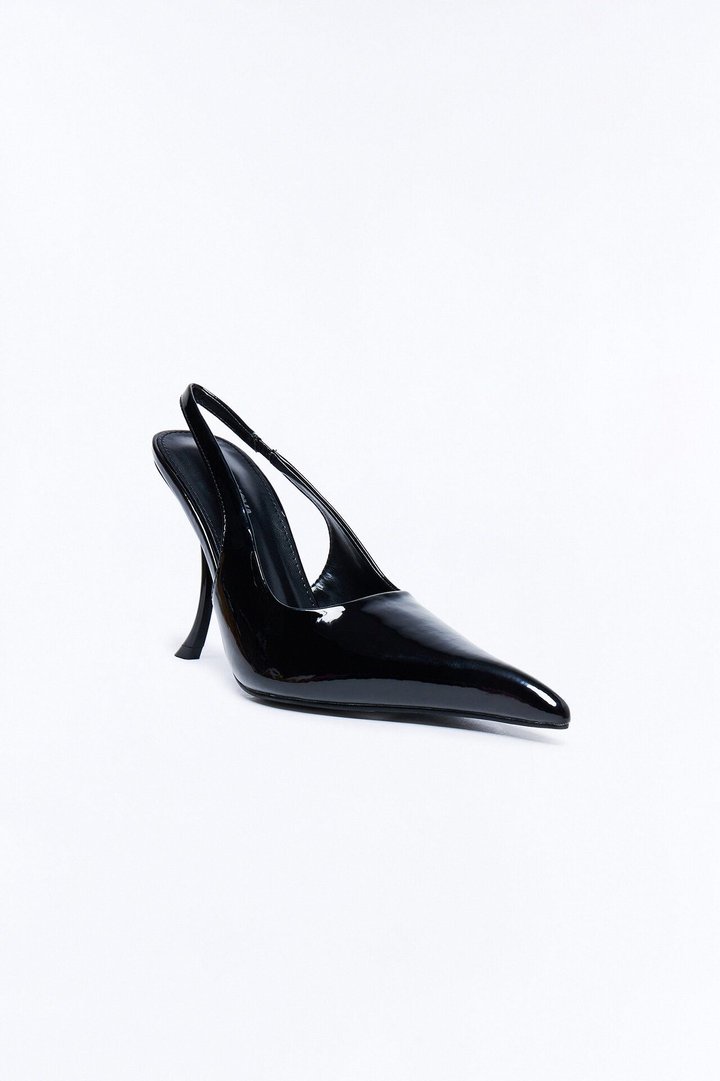 Sebastian Patent Slingback Pumps - Black