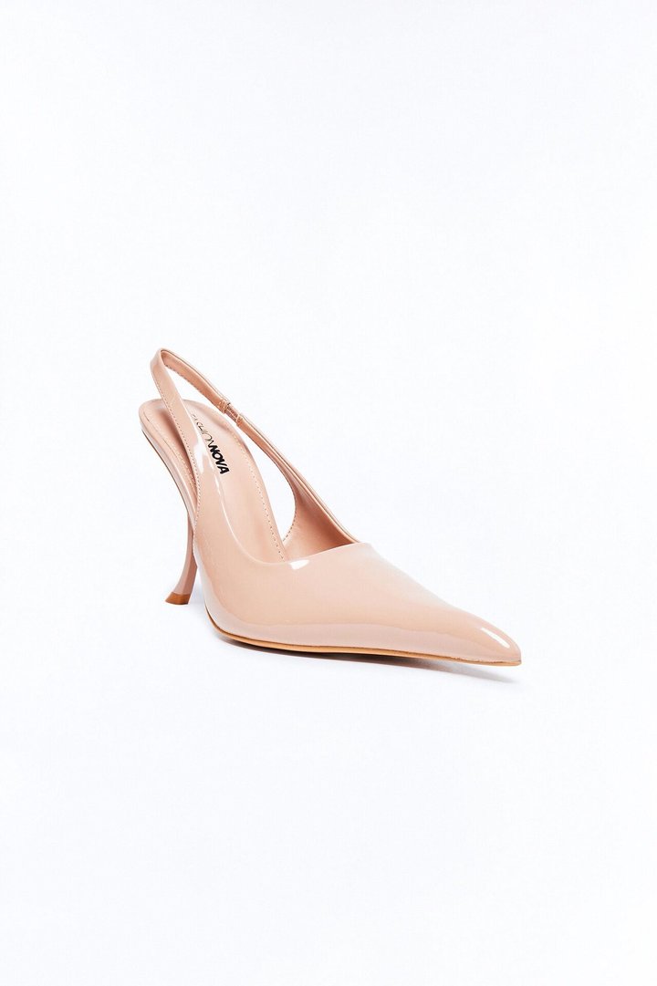 Sebastian Patent Slingback Pumps - Nude