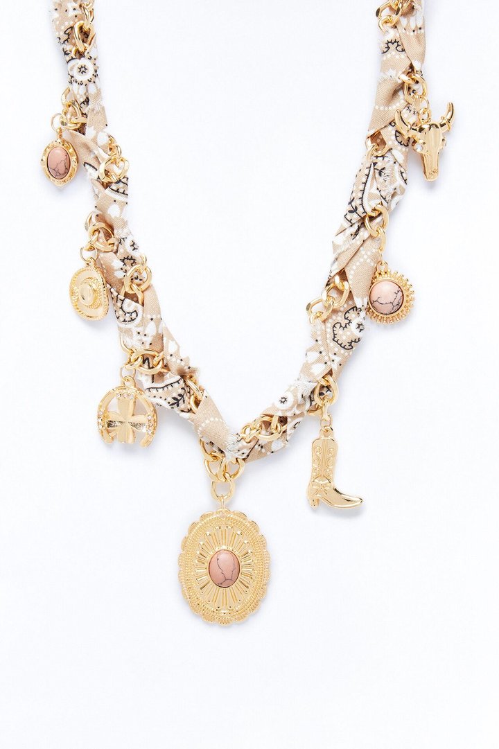 Rodeo Bandit Charm Neckalce - Beige