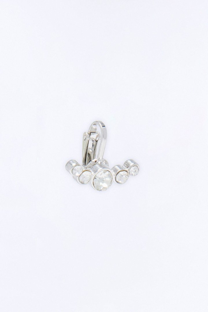 Always Sparkling Clip On Belly Ring - Silver